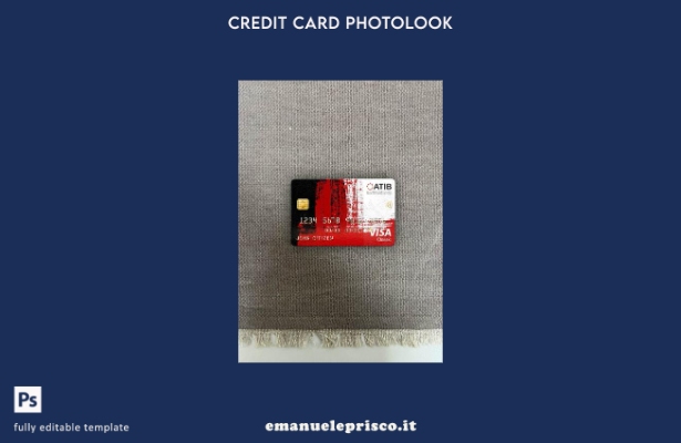 modello frontale con photolook per carta classica per visto bancario Libia Assar